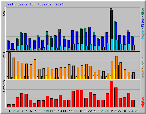 Daily usage for November 2024