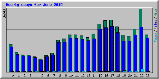 Hourly usage for June 2015