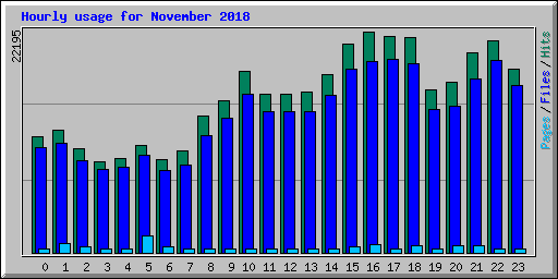 Hourly usage for November 2018