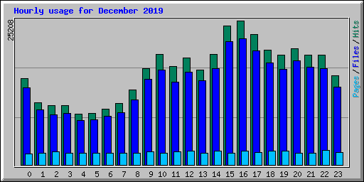 Hourly usage for December 2019