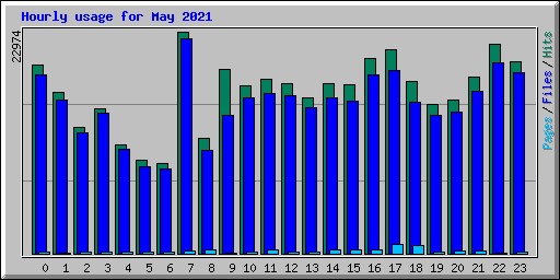 Hourly usage for May 2021