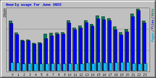 Hourly usage for June 2022