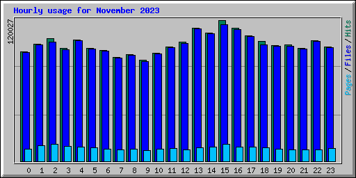 Hourly usage for November 2023