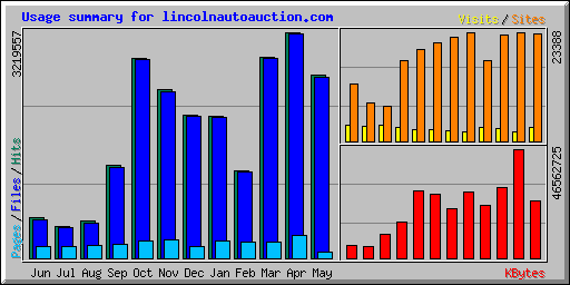 Usage summary for lincolnautoauction.com